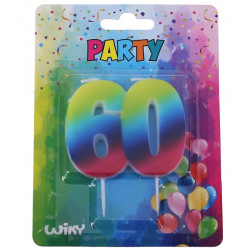 Tortová sviečka dúhová č.60
