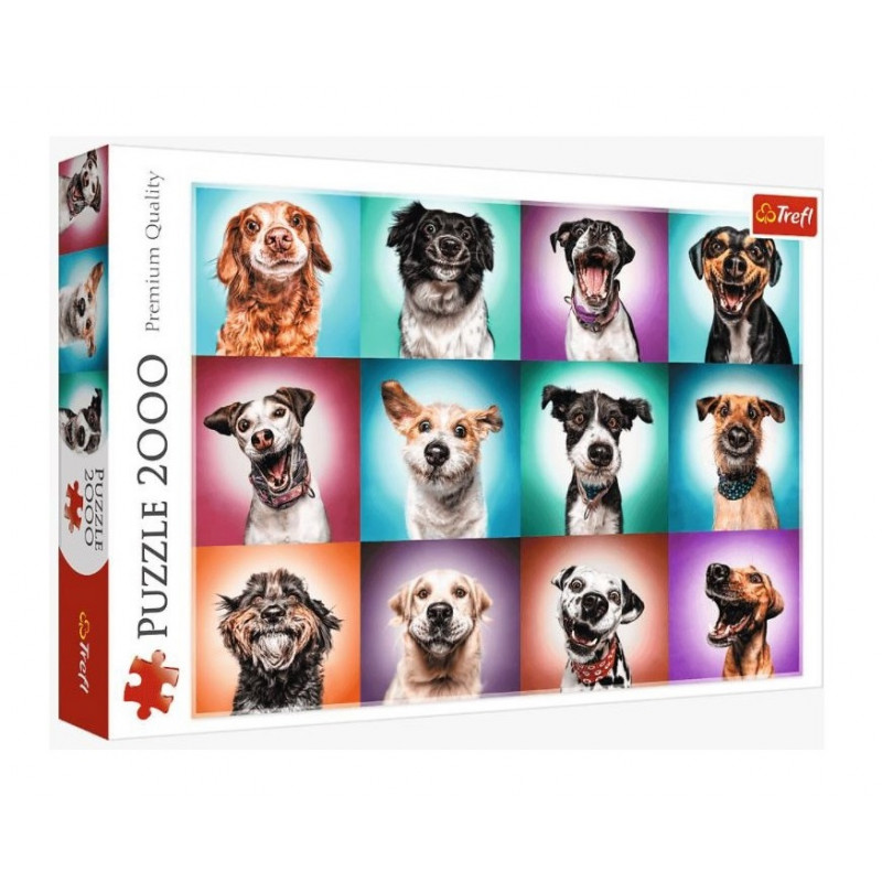 Trefl Puzzle 2000 Zábavné psie portréty Trefl Puzzle 2000 Zábavné psie portréty