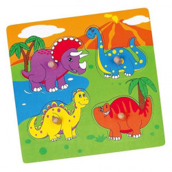 Viga Drevená vkladačka dinosaury 4ks