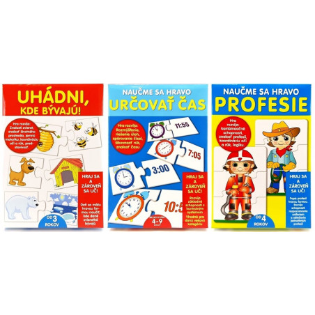 Vzdelávacie hry pre najmenších MIX 3druhy - náhodný
