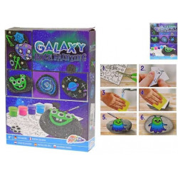 Maľovanie na kamienky Galaxy